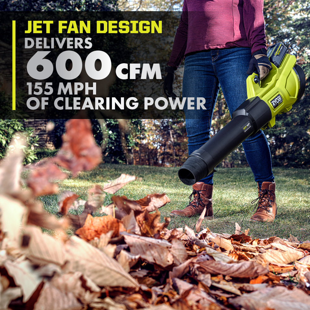 40V HP Brushless 600 CFM WHISPER SERIES Blower - RY404013BTL