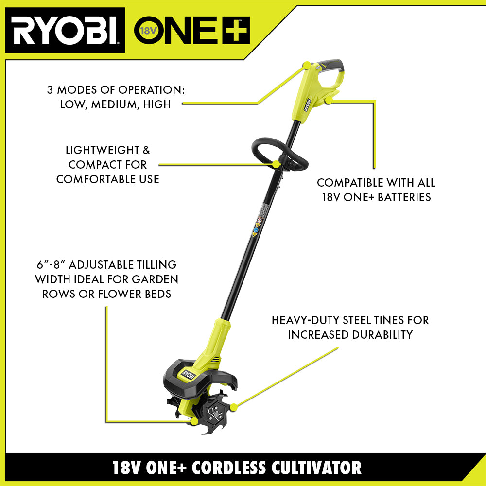 18V ONE+ 8" Cultivator Kit - P2750