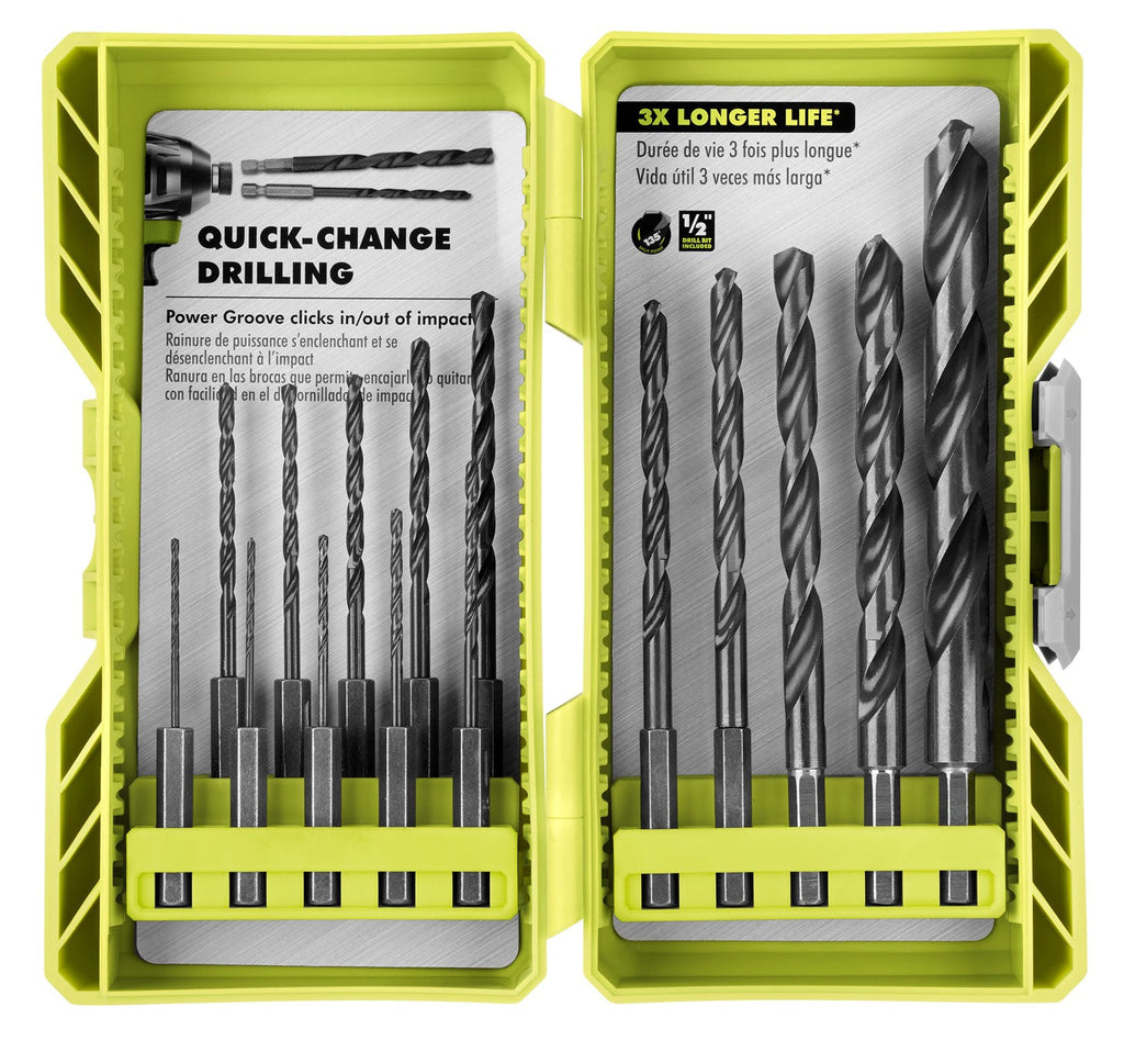 15 PC. Black Oxide Hex Shank Drill Bits - A971503