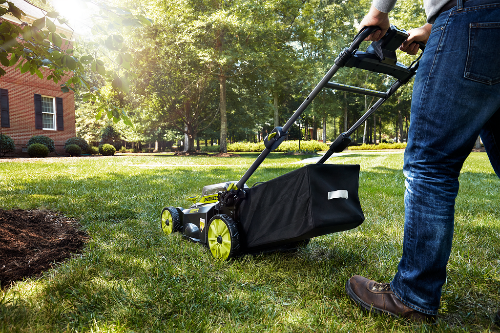 40V Brushless 20" Self-Propelled Lawn Mower - RY401012BTLVNM