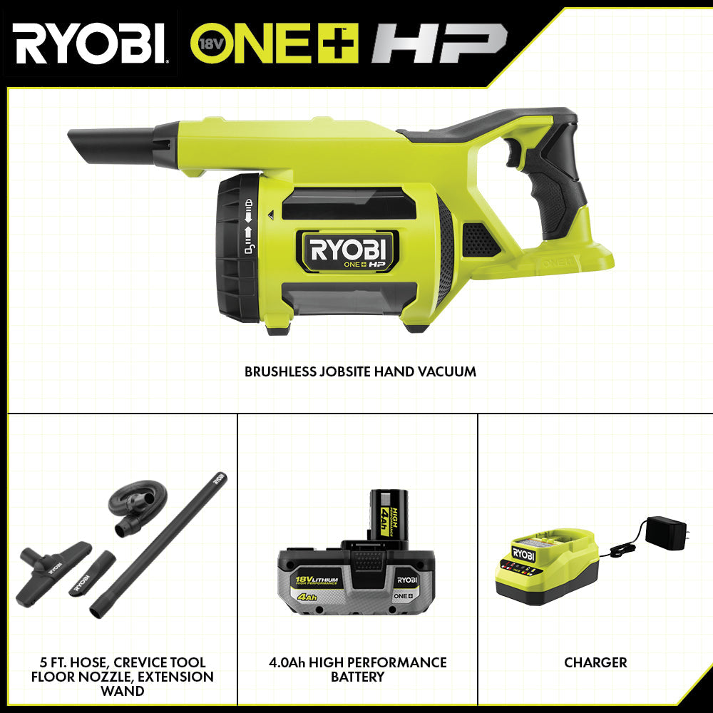 18V ONE+ HP Brushless Jobsite Hand Vacuum Kit - PBLHV701K