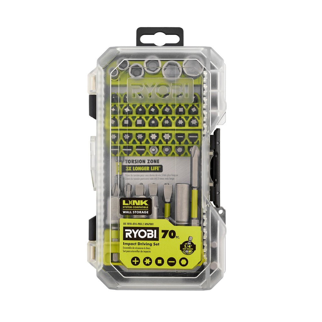70 PC. Impact Rated Driving Bit Set - A967001