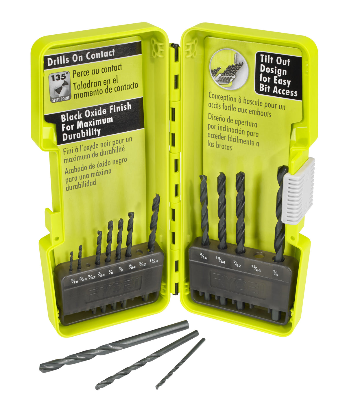 14 PC. Black Oxide Drill Bit Set - A10D14D