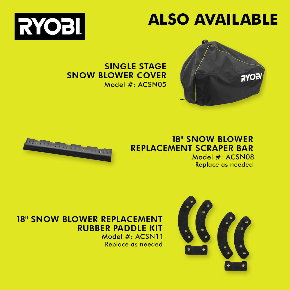 40V HP Brushless 18" Snow Blower Kit - RY40890