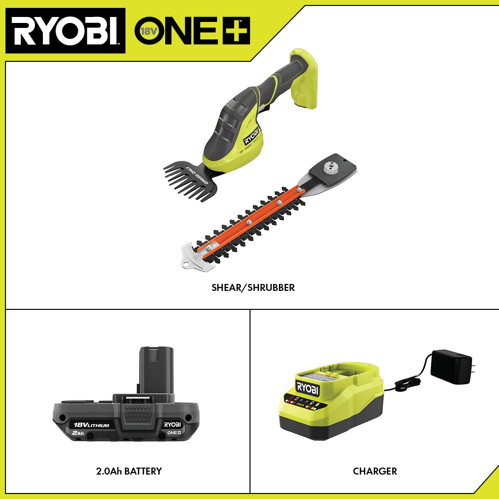 18V ONE+ 2-in-1 SHEAR SHRUBBER KIT - P2980