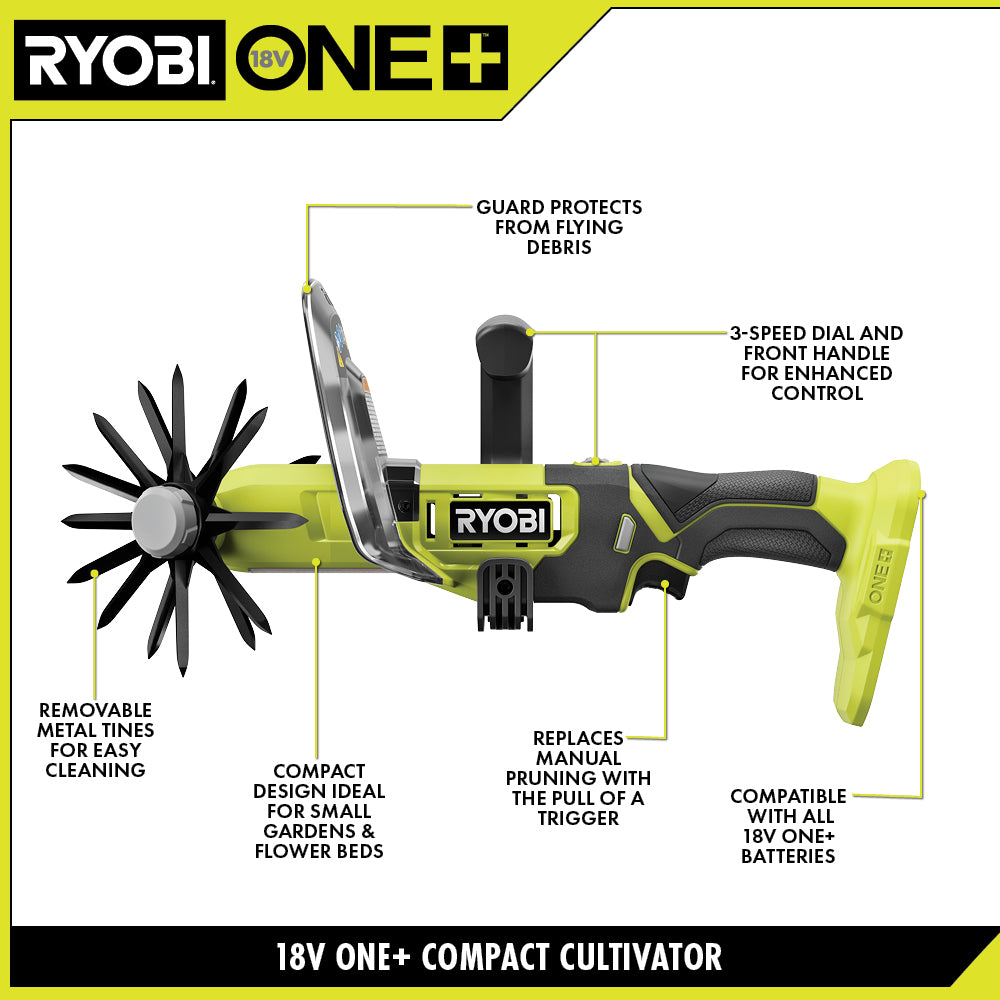 18V ONE+ Compact Cultivator Kit - P2990