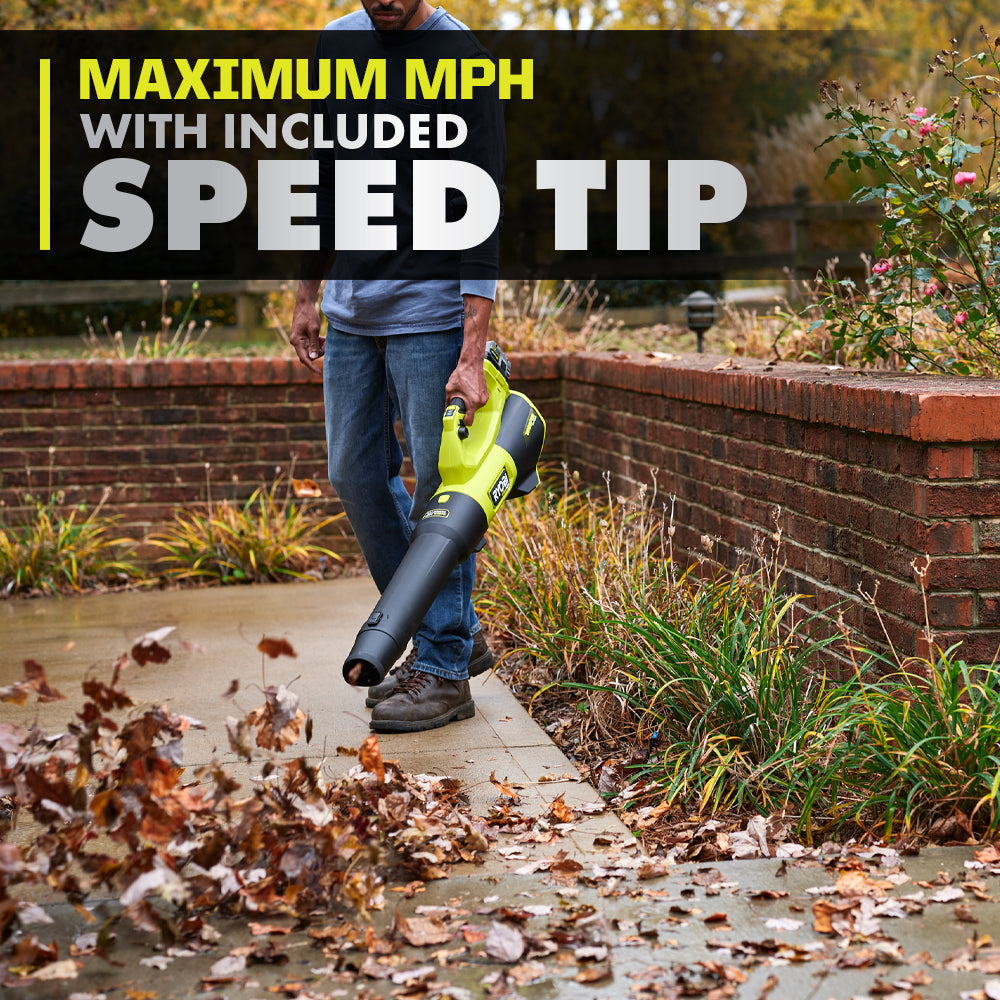 18V ONE+ HP Brushless WHISPER SERIES 510 CFM 130 MPH Battery Leaf Blower, 6.0 Ah Battery, Charger - PBLLB01K