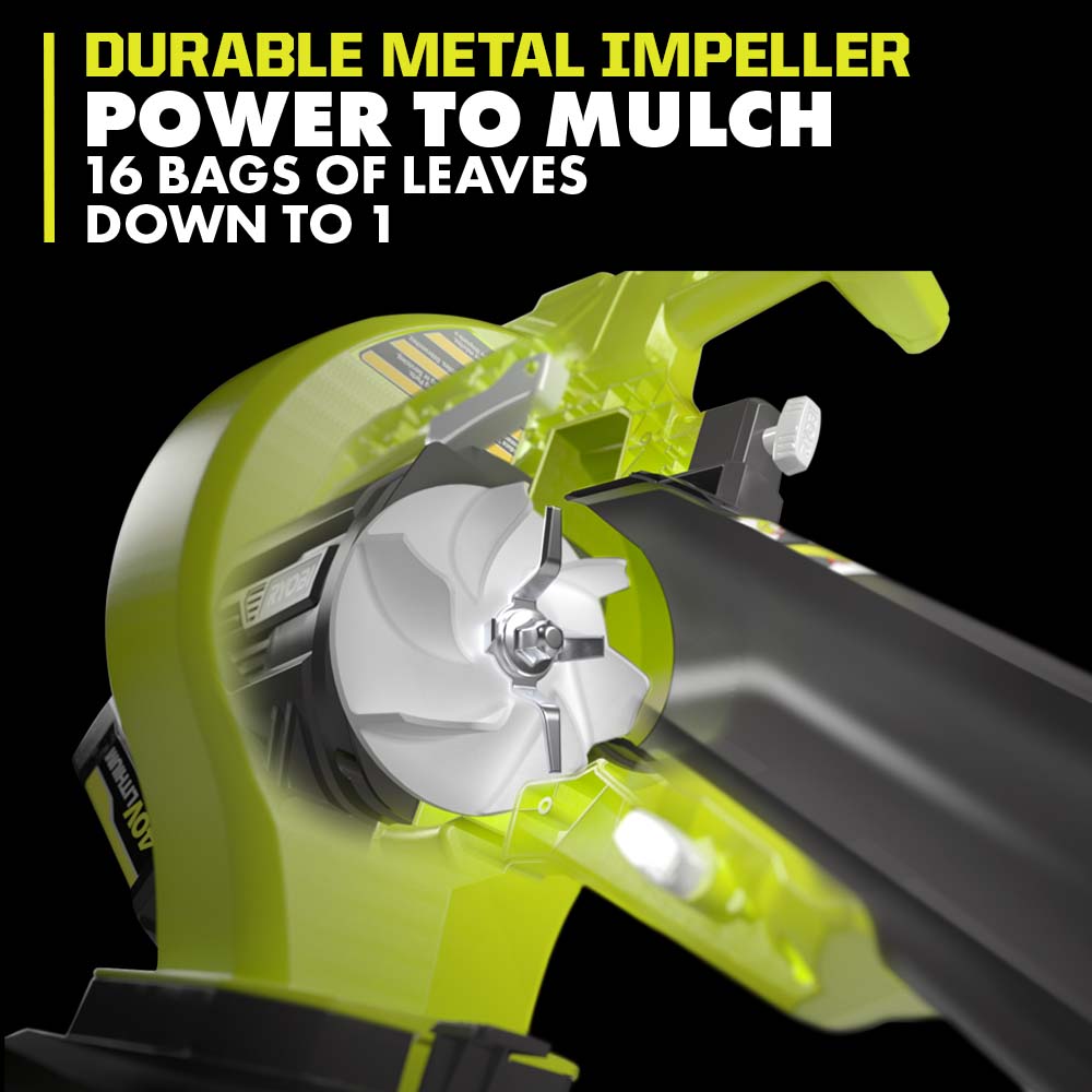 40V VAC ATTACK Leaf Vacuum/Mulcher Kit - RY40450