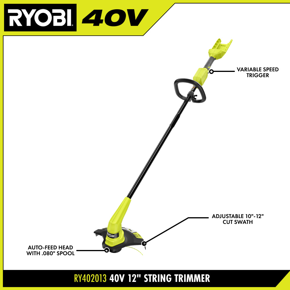 40V 12" String Trimmer - RY402013BTL