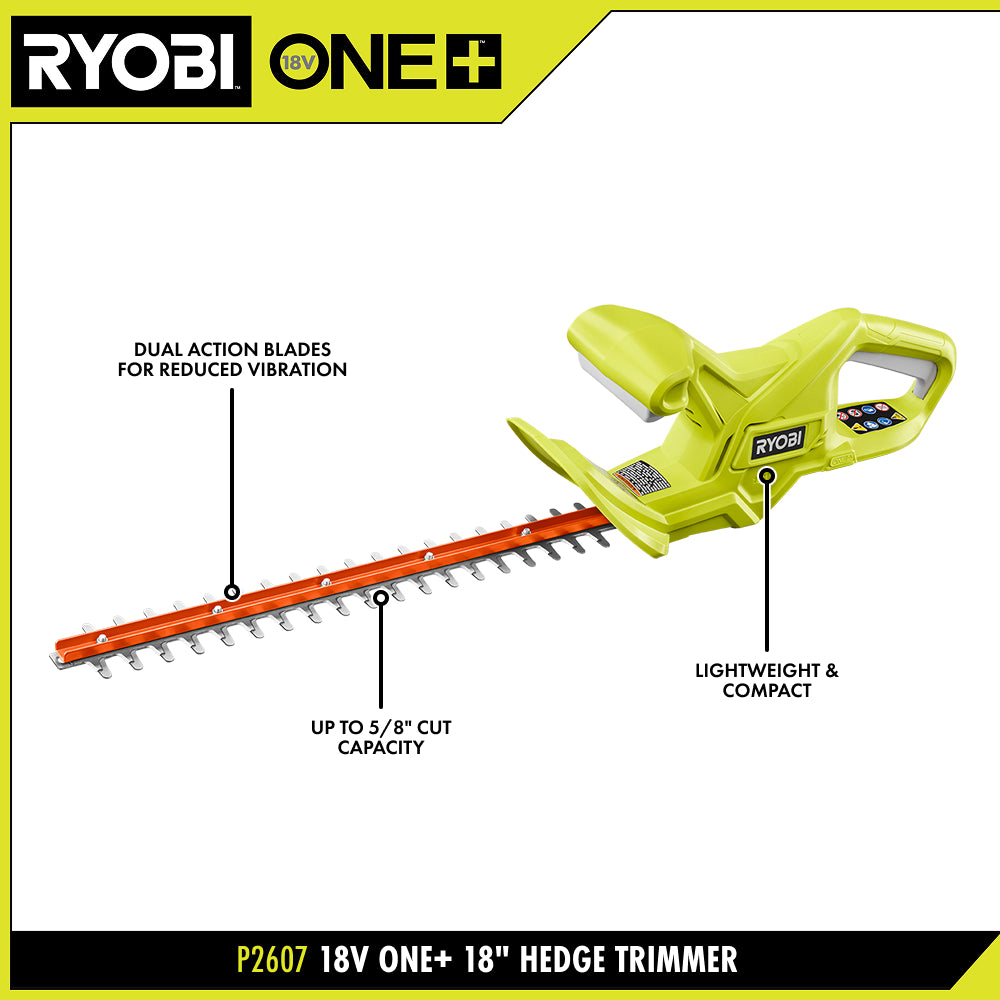 18V ONE+ 18" Hedge Trimmer - P2607BTL