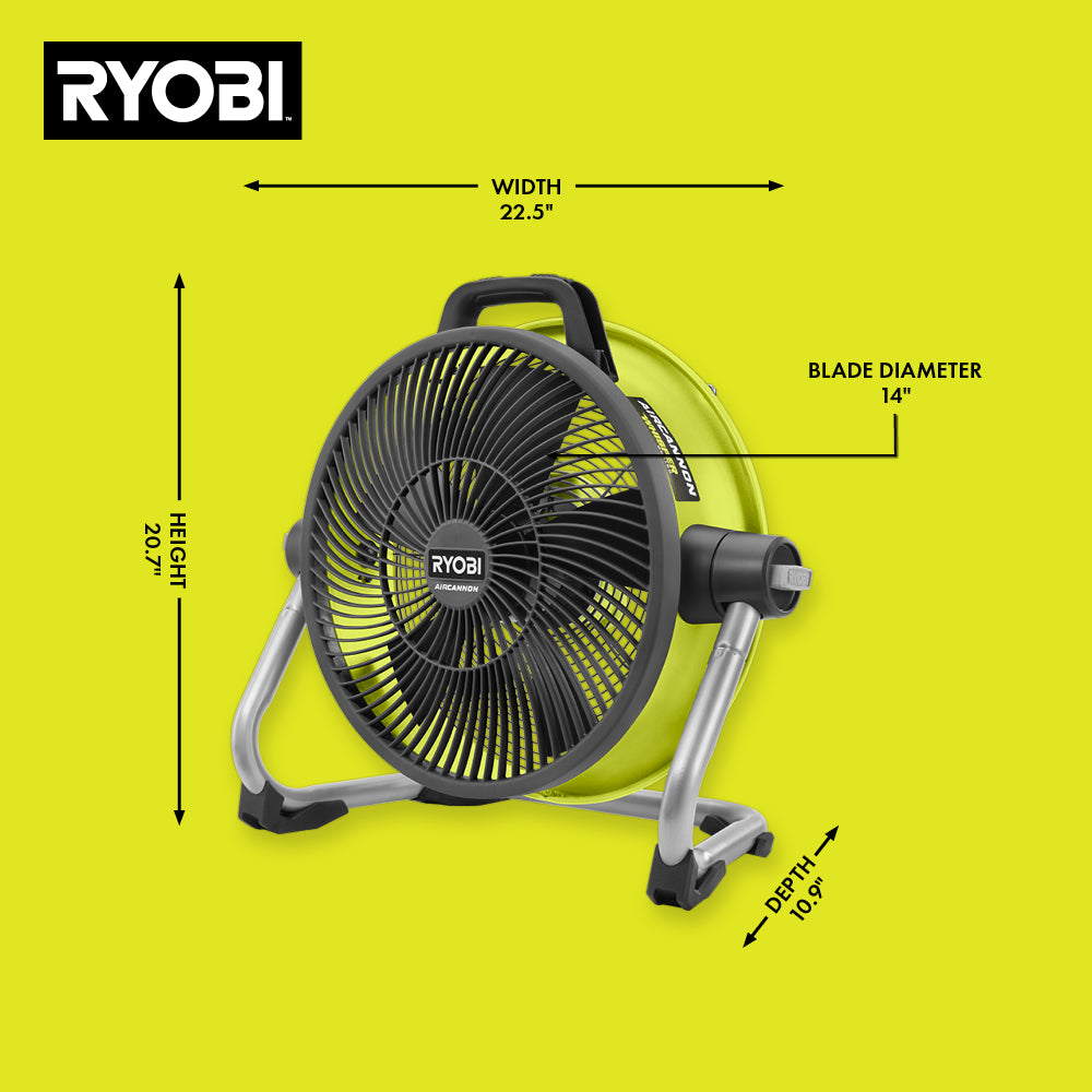 40V 14" Hybrid Air Cannon Fan - RY40HF02B