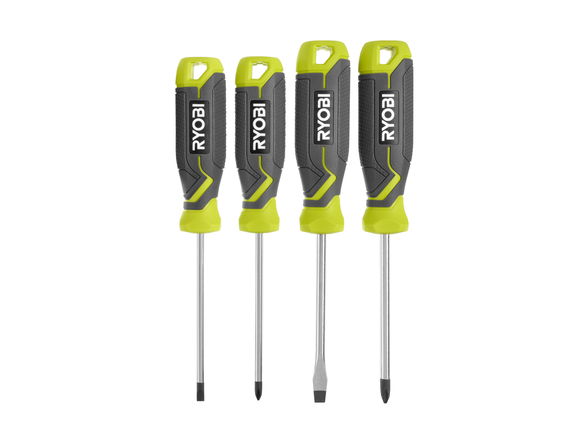 Screwdriver Set (4-Piece) with Cushion Grip Handles - RHSDS02