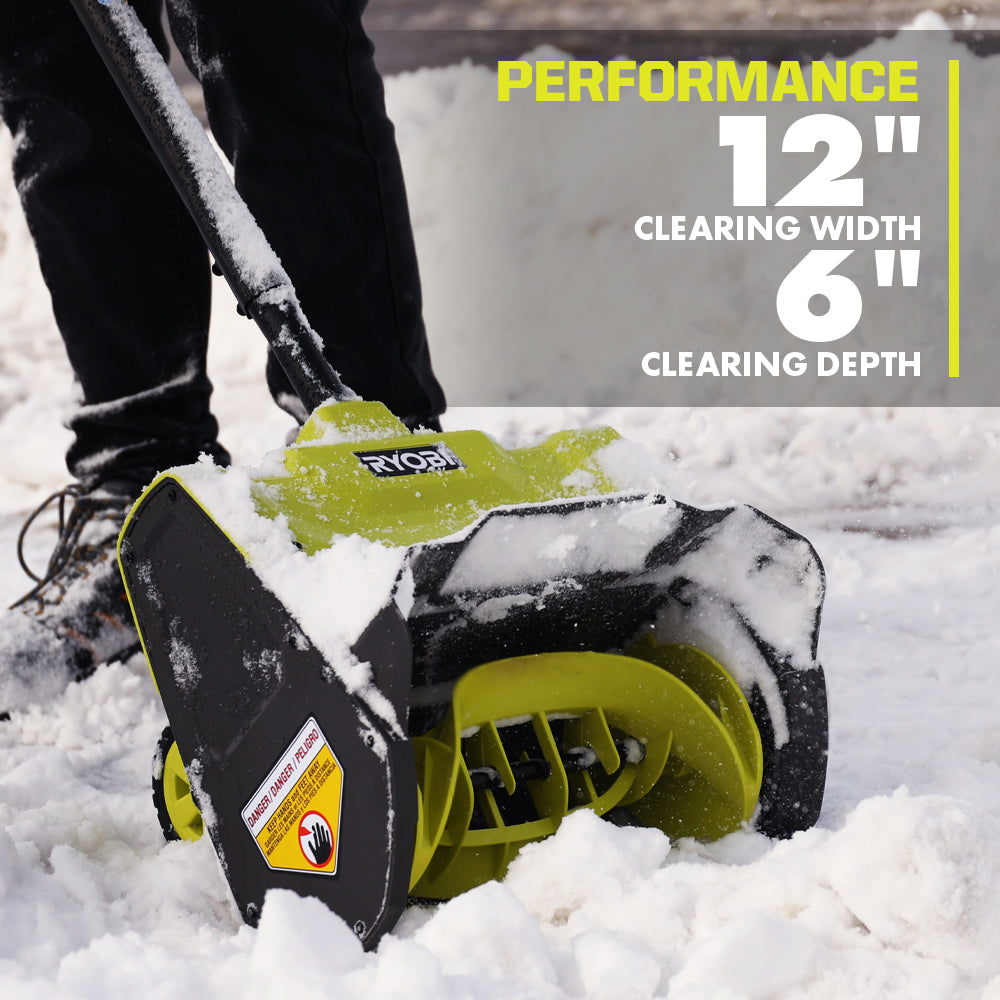40V 12" Wheeled Snow Shovel Kit - RY408130