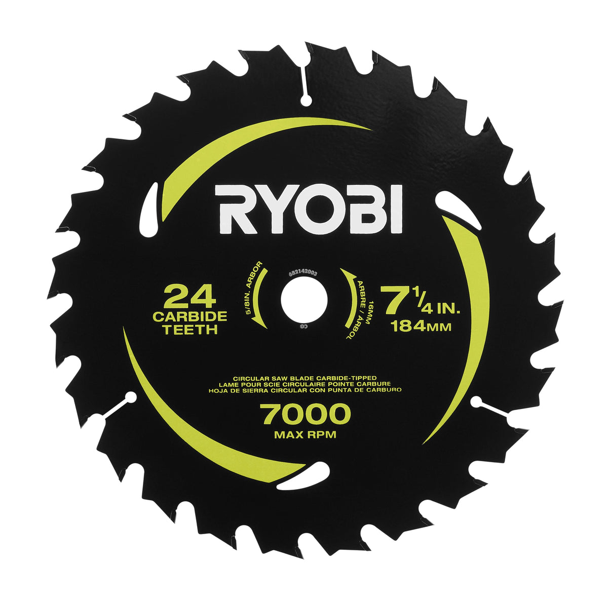 7-1/4" x 24T Carbide Teeth Thin Kerf Circular Saw Blade Set (5 Piece) - A067501