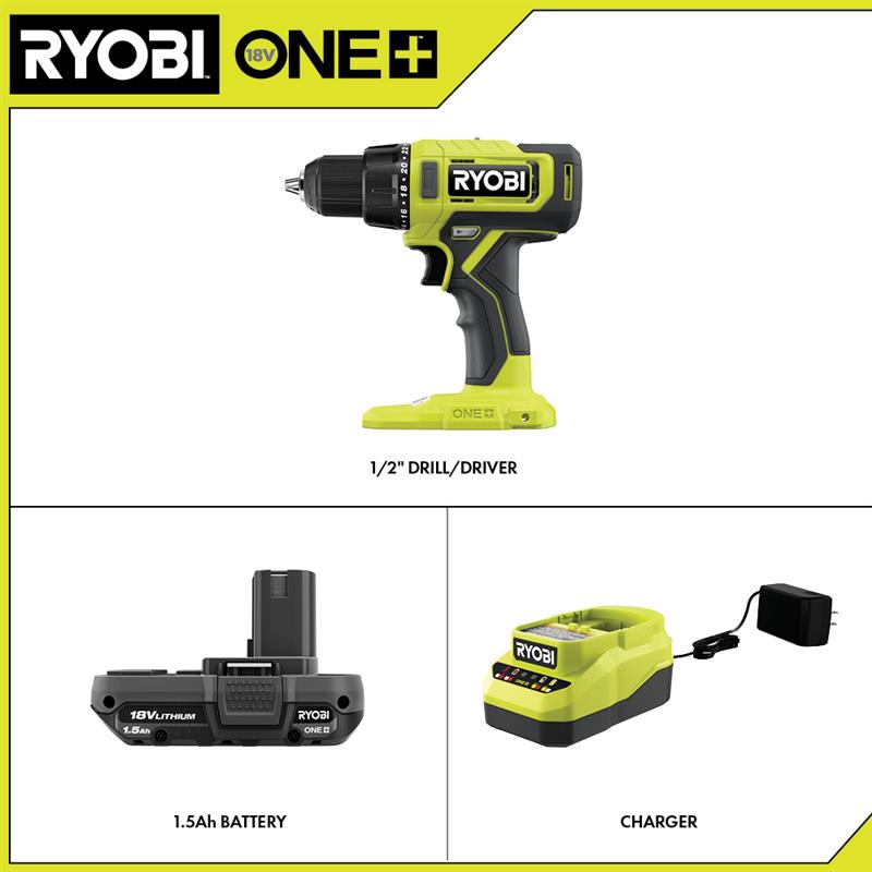 18V ONE+ 1/2" Drill/Driver Kit - PCL206K1