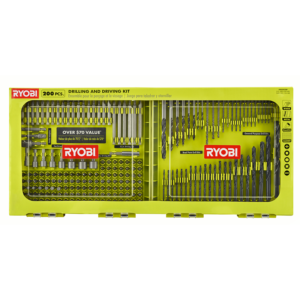 Black Oxide Drill and Drive Kit (200-Piece) - A982002QP