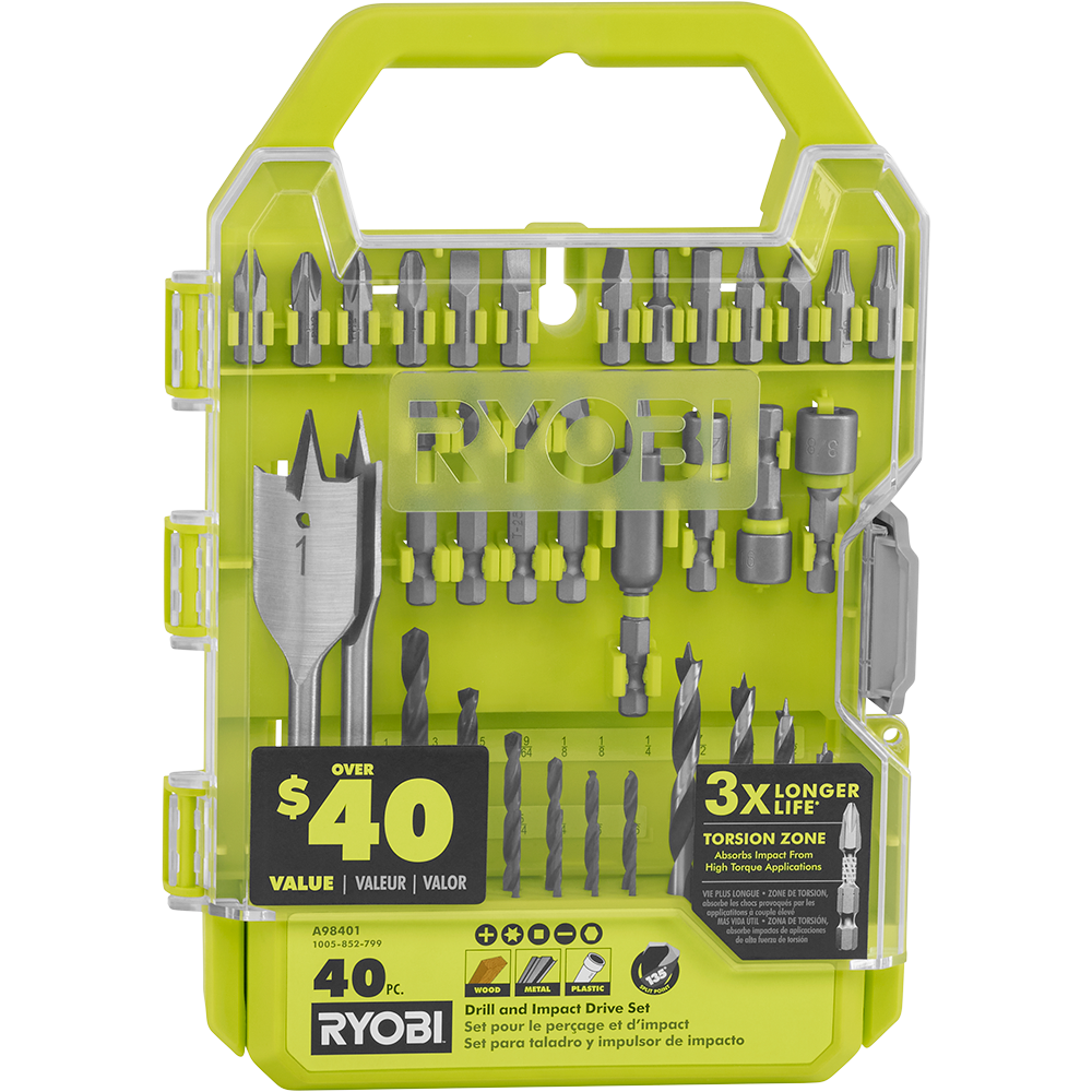40 PC. Drill and Impact Drive Set - A98401