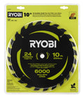 10" 24 Carbide Teeth Thin Kerf Miter Saw Blade - A181001
