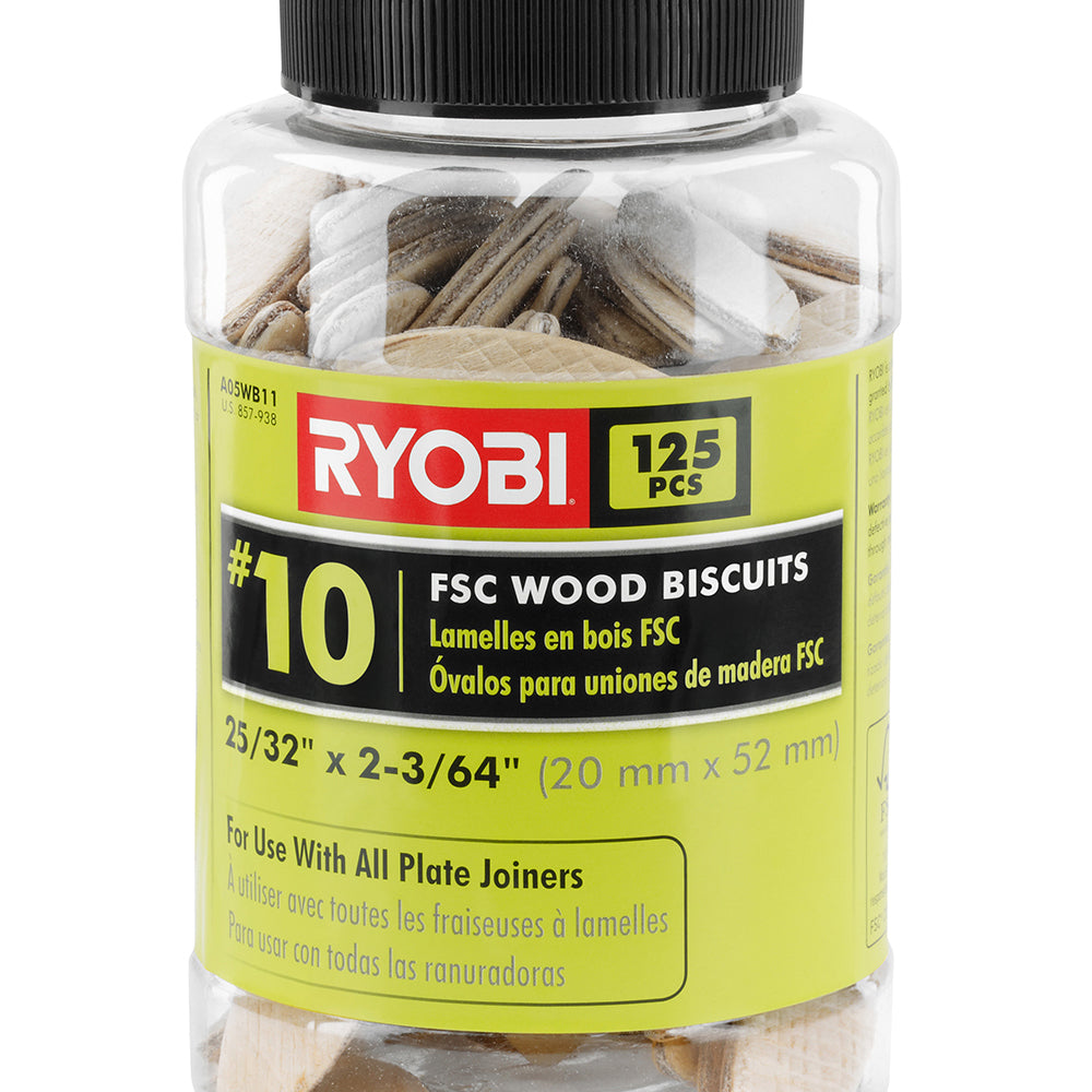 #10 Wood Biscuits (125 PC.) - A05WB10