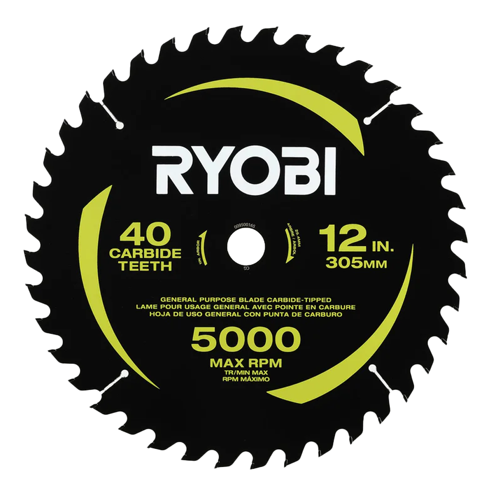 12" 40 Carbide Teeth Thin Kerf Miter Saw Blade - A181201
