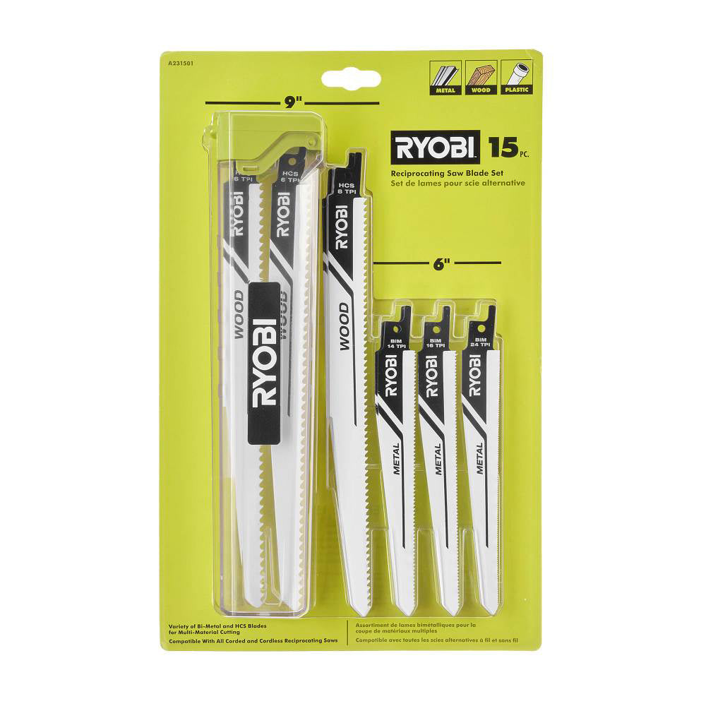 15 PC. Reciprocating Saw Blade Set - A231501