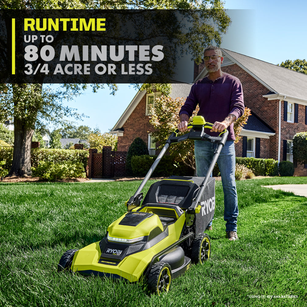 40V HP Brushless 21" Self-Propelled Mower - RY40HPLM01B