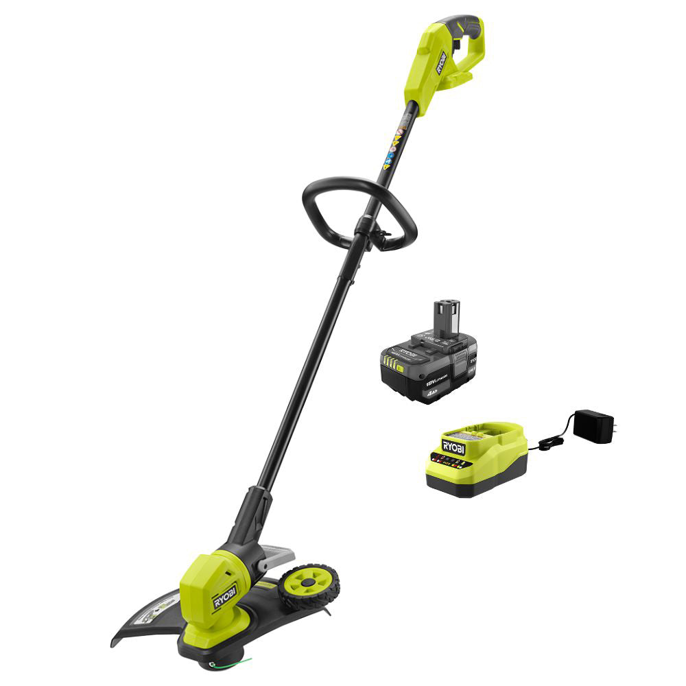 18V ONE+ 13" Cordless Battery String Trimmer/ Lawn Edger with 4.0 Ah Battery and Charger - P20180