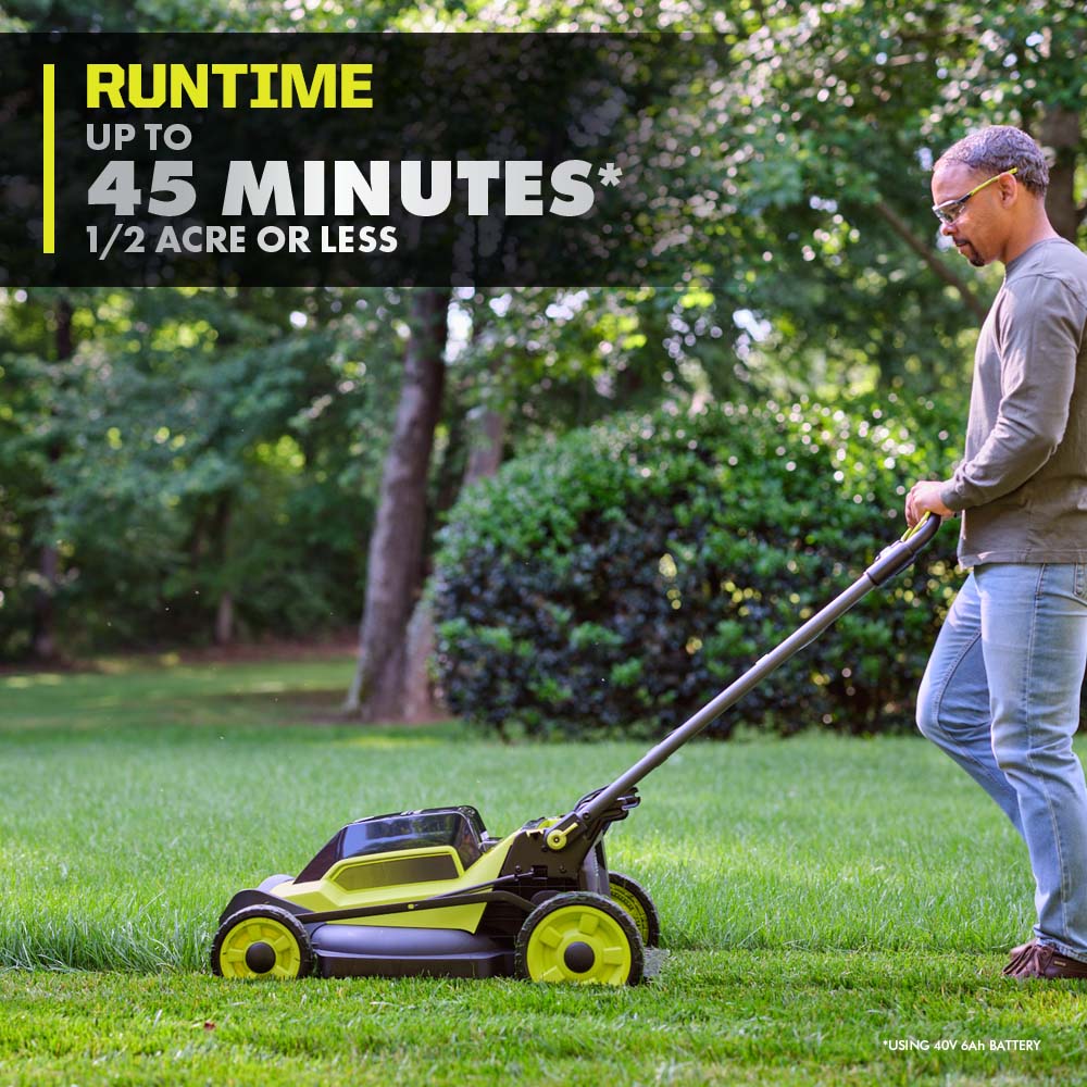 40V HP Brushless 20" Push Mower Kit - RY401170