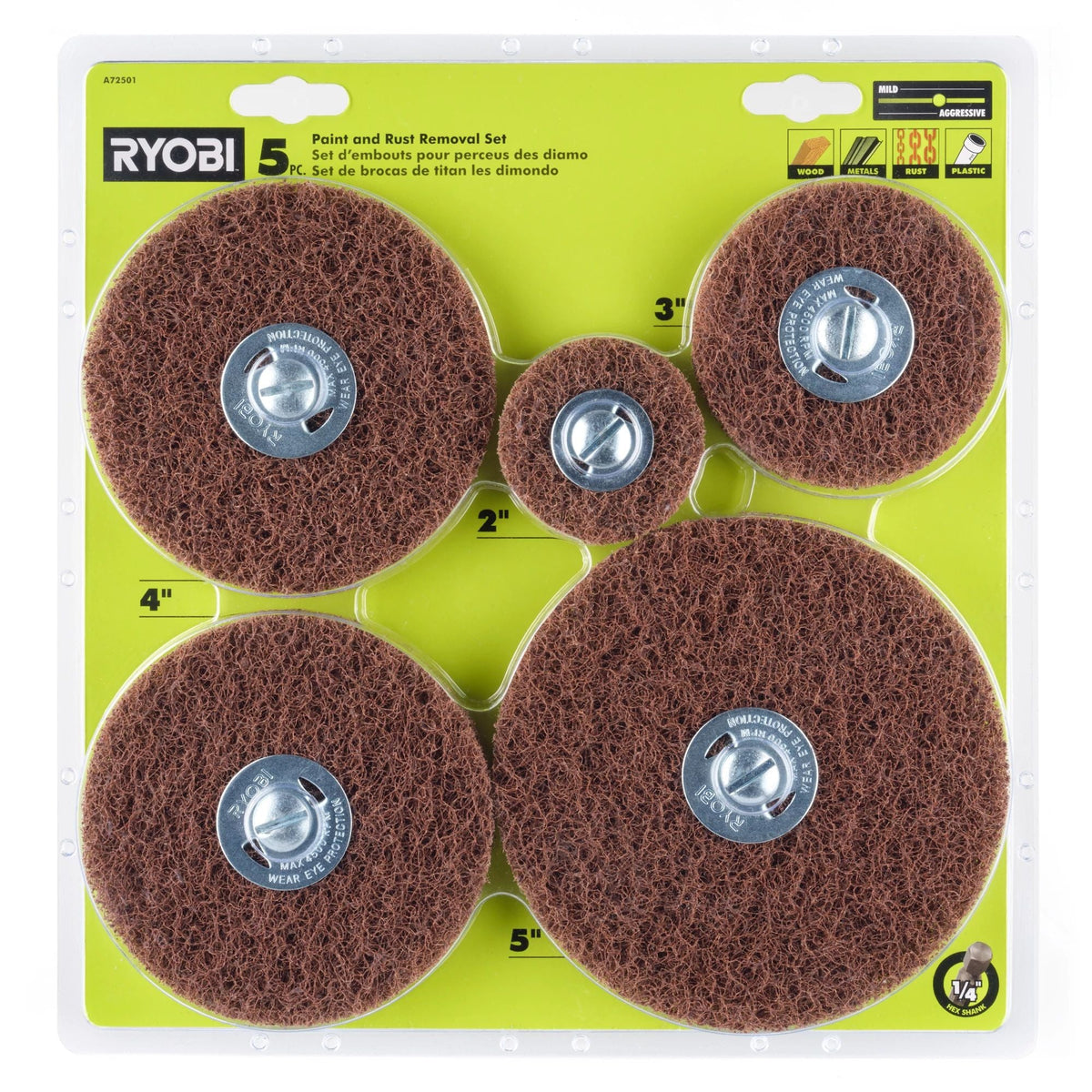 5 PC. Paint and Rust Removal Set - A72501