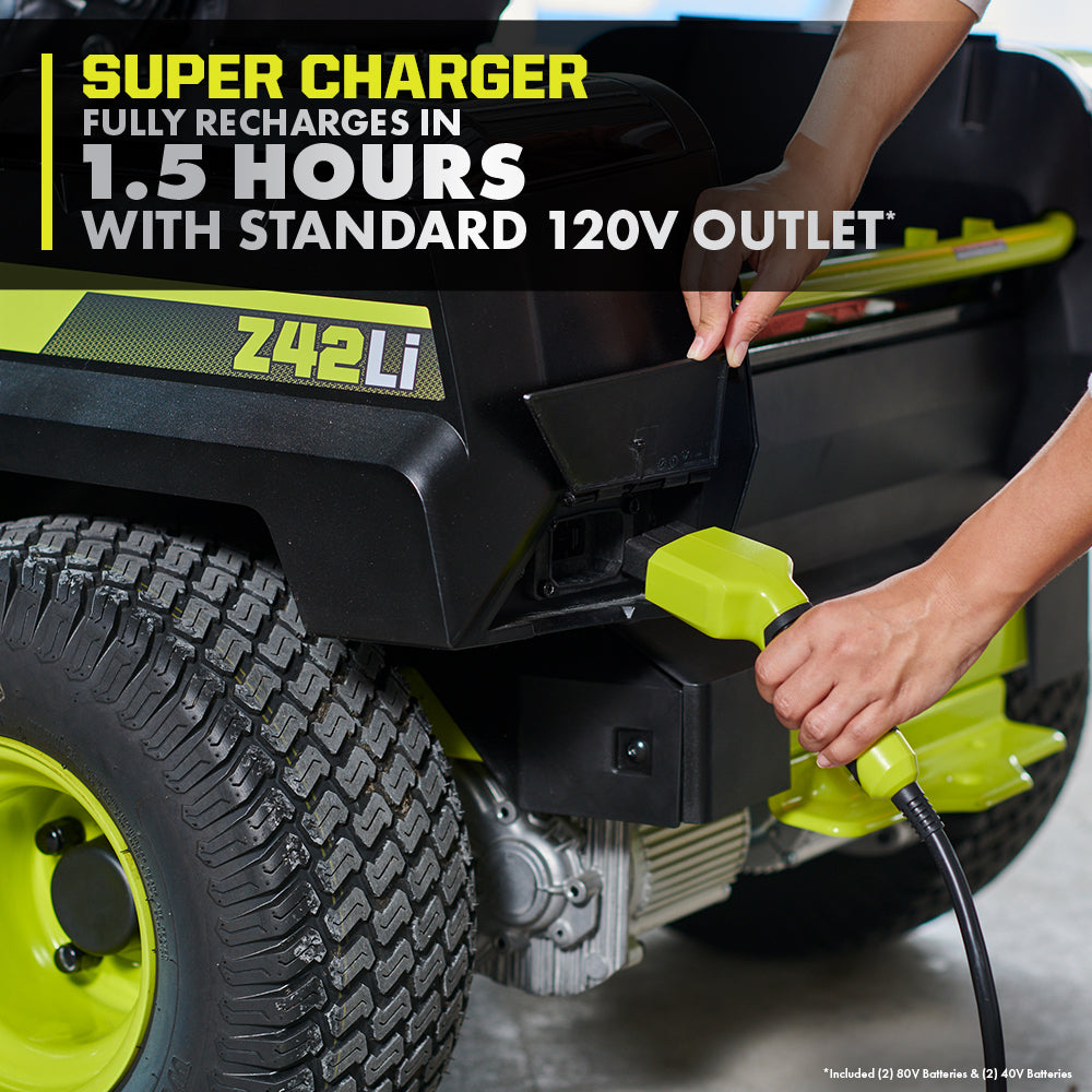 80V HP Brushless 30" Lithium Electric Zero Turn Riding Mower Kit - RYRM8010