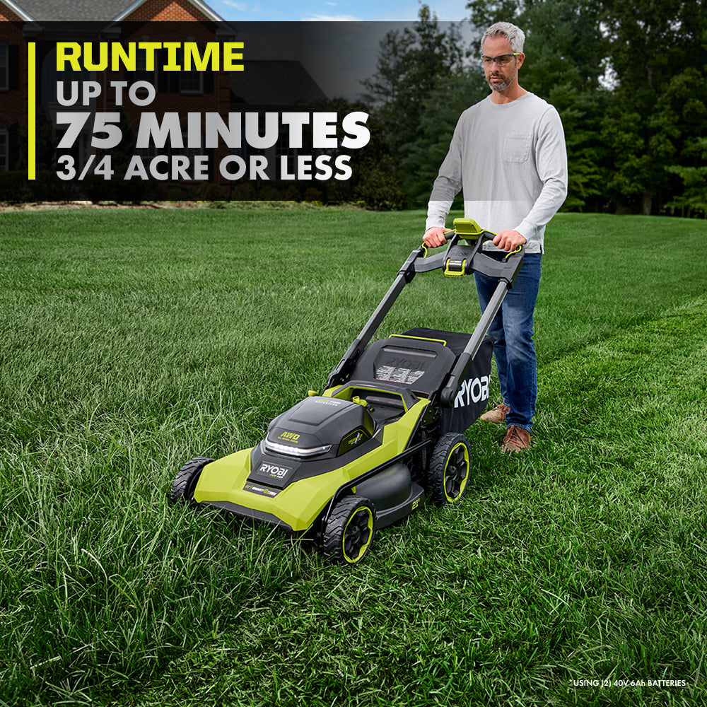 40V HP Brushless 21" Self-Propelled All-Wheel Drive Multi-Blade Mower Kit - RY40HPLM03K2