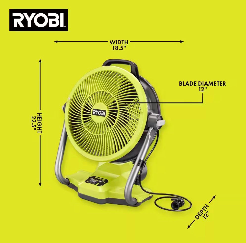 ONE+ 18V Cordless Hybrid 12" Misting Cannon Kit with (1) 4.0 Ah Battery and Charger - PCL850K1