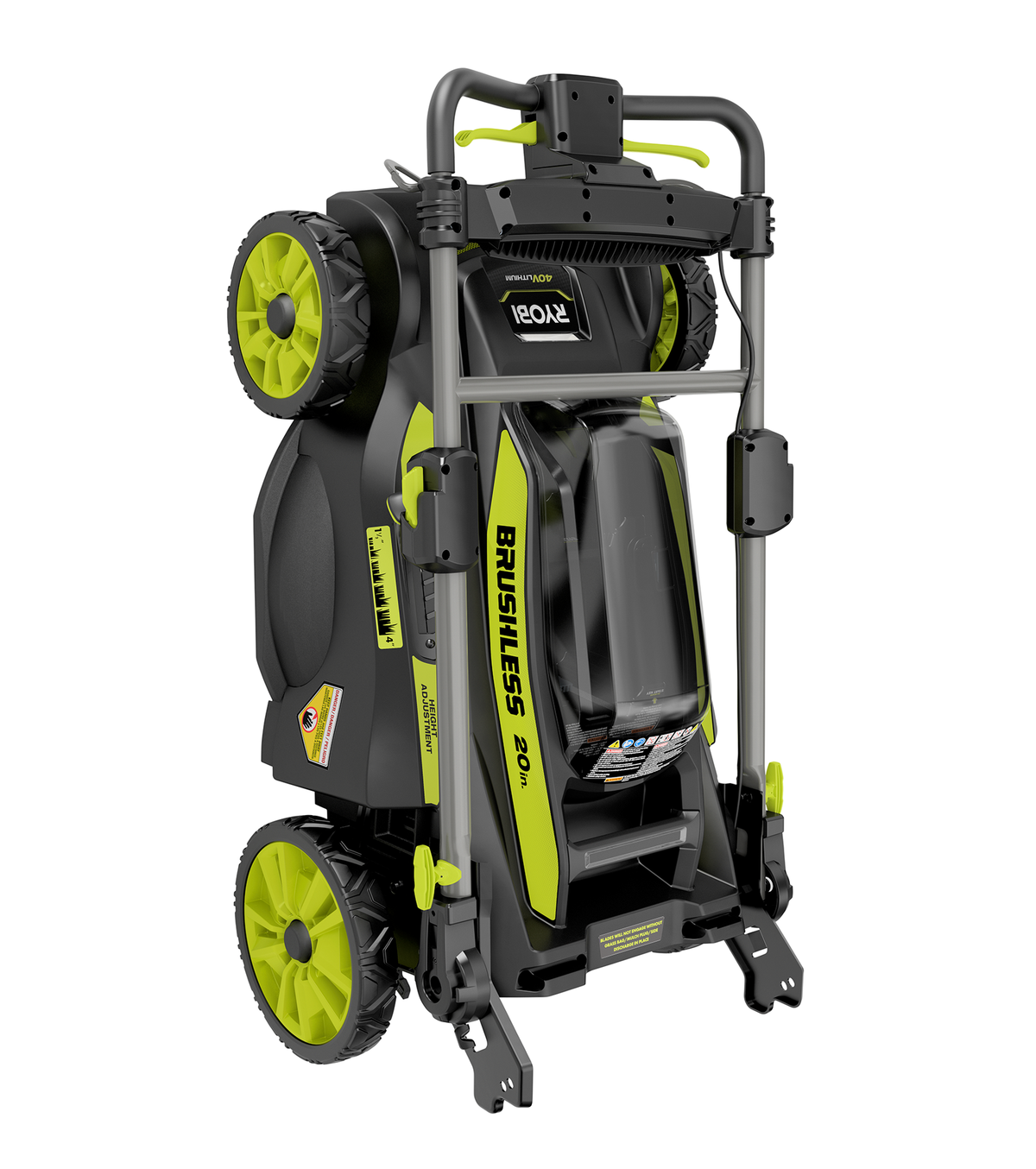 40V Brushless 20" Self-Propelled Lawn Mower - RY401012BTLVNM
