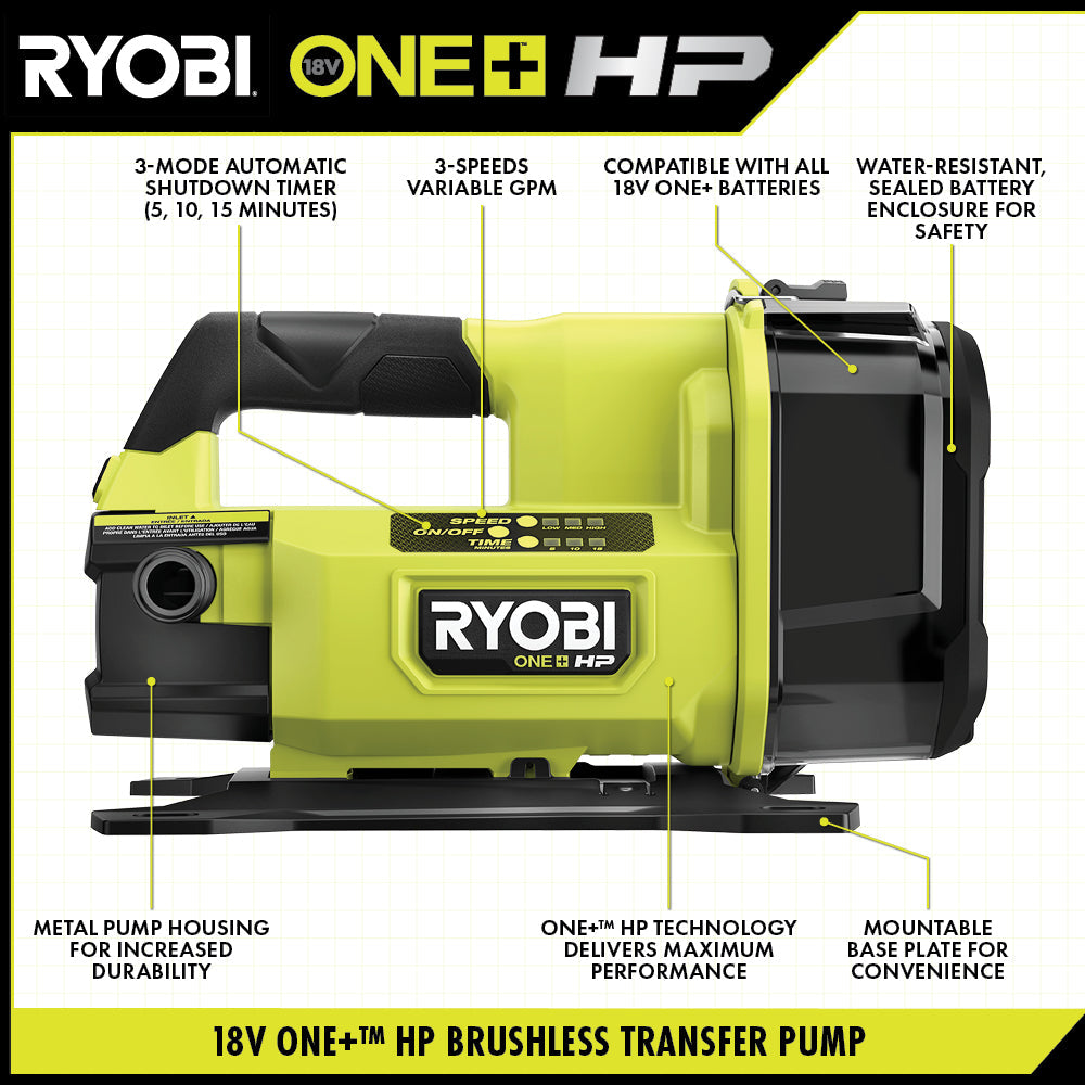 18V ONE+ HP Transfer Pump Kit - RY20WP182K