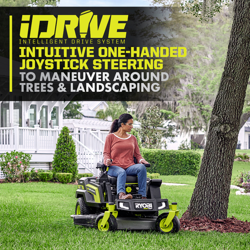 80V HP Brushless 42" Lithium Electric Zero Turn Riding Mower Kit - RYRM8021