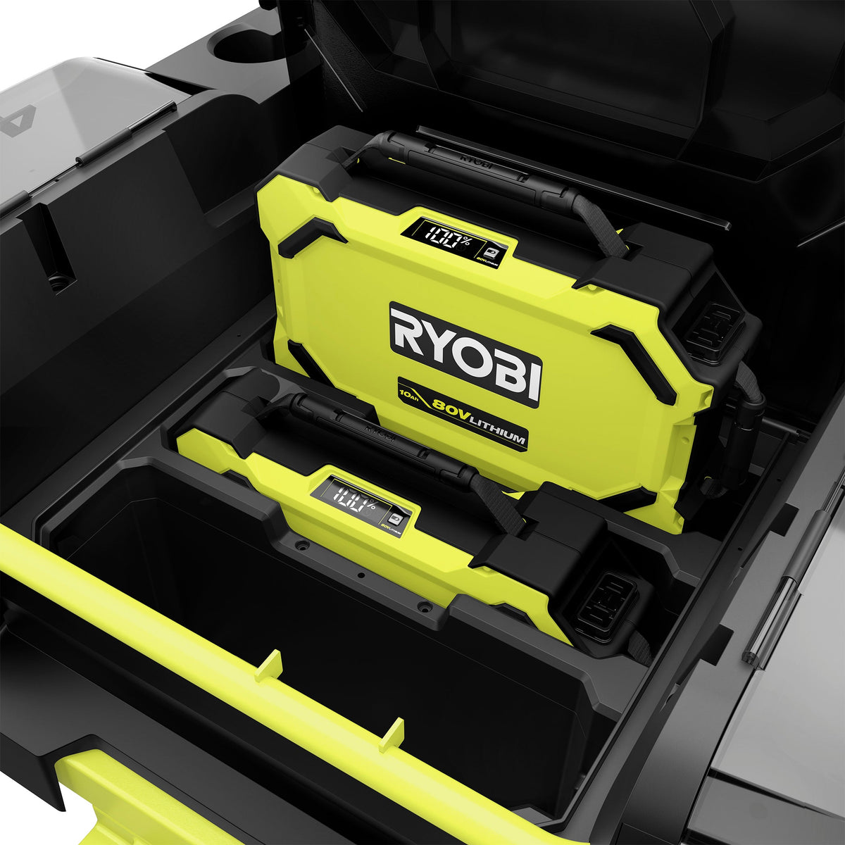 80V HP Brushless 42" Lithium Electric Zero Turn Riding Mower Kit - RYRM8021