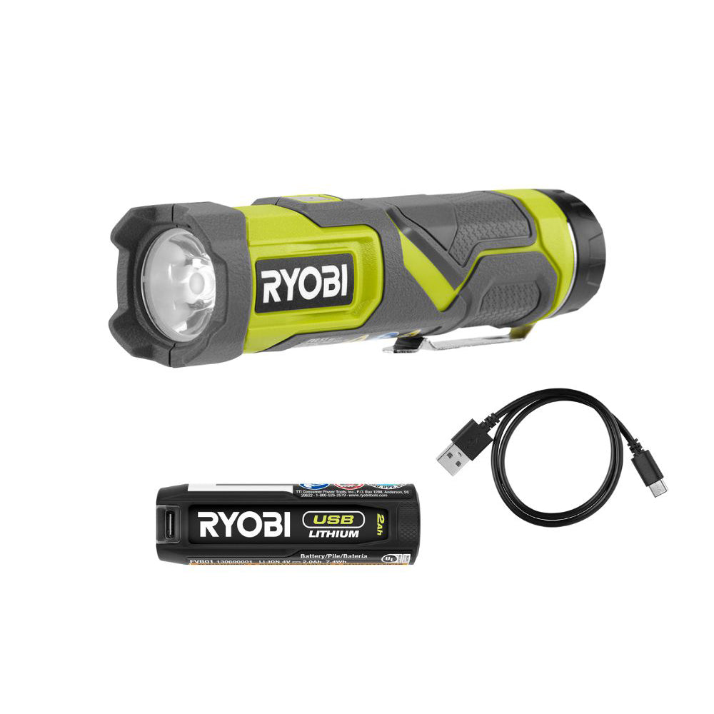 USB Lithium Compact LED Flashlight Kit - FVL51K