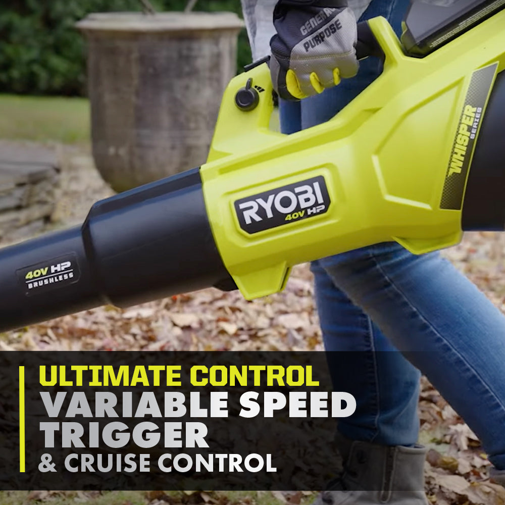 40V HP Brushless 600 CFM WHISPER SERIES Blower - RY404013BTL