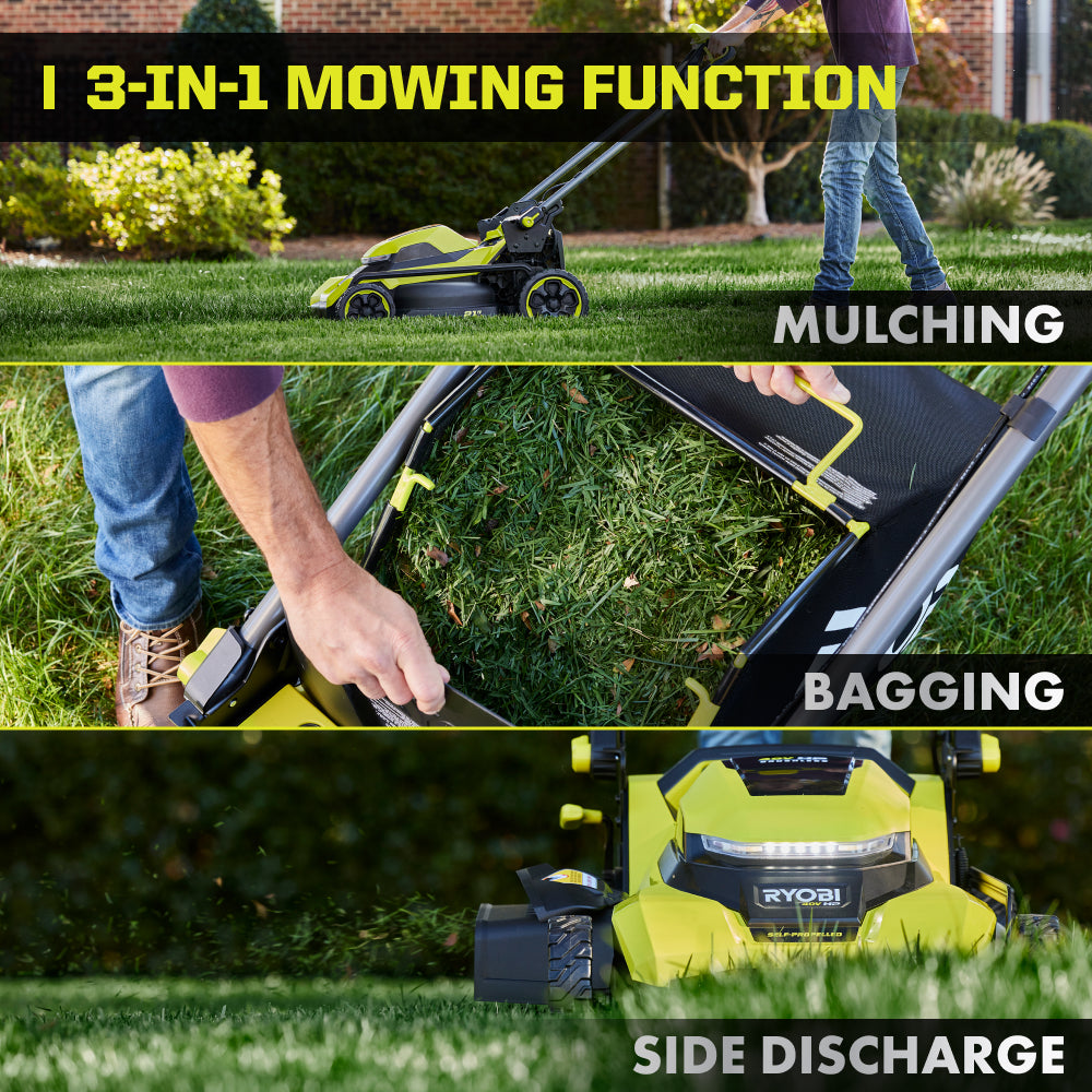 40V HP Brushless 21" Self-Propelled Mower - RY40HPLM01B