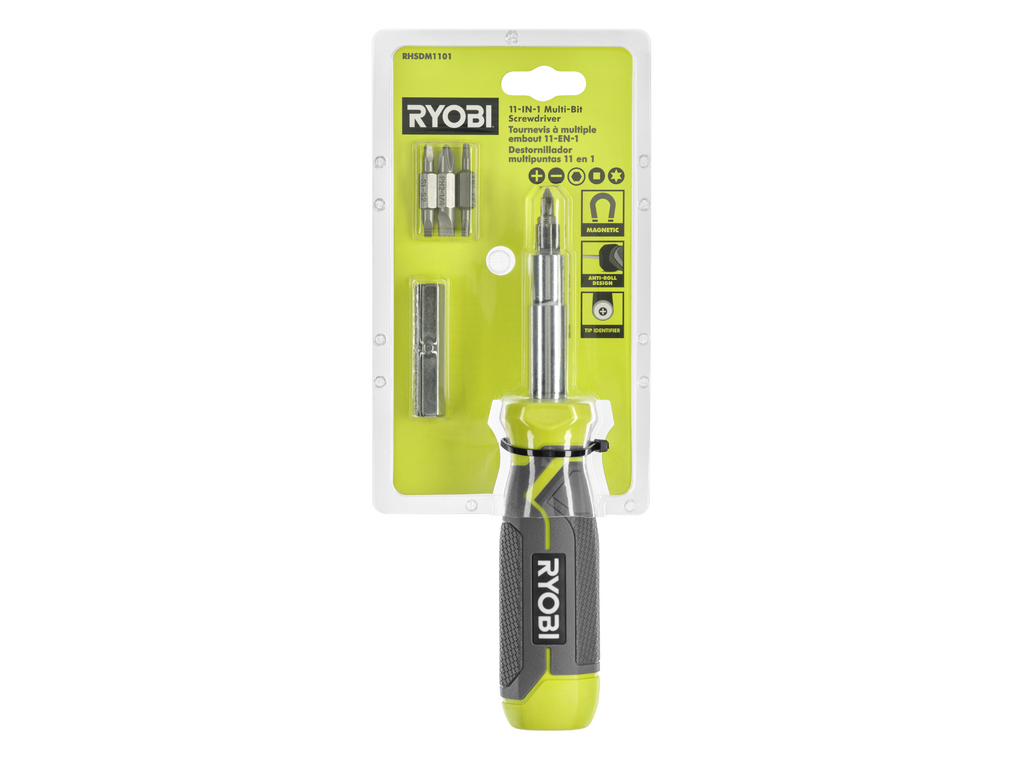 11-in-1 Multi-bit Screwdriver with Cushion Grip Handle - RHSDM1101