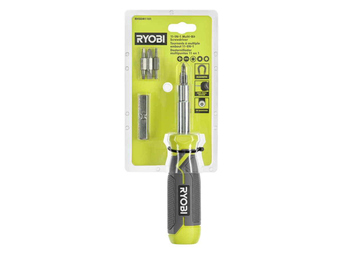 11-in-1 Multi-bit Screwdriver with Cushion Grip Handle - RHSDM1101