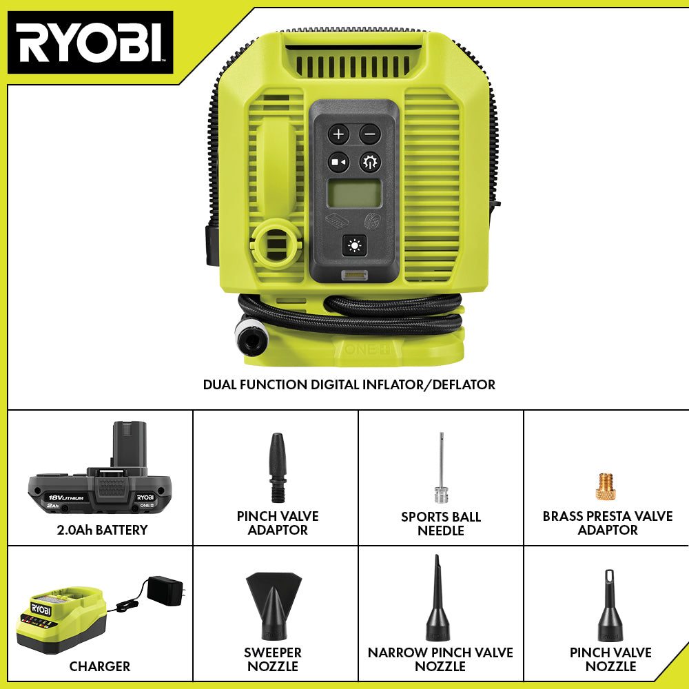 18V ONE+ Dual Function Digital Inflator/Deflator Kit - PCL031K1