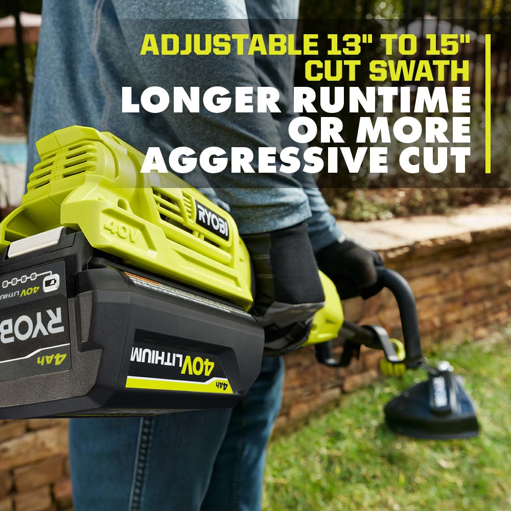 40V Attachment Capable 15" String Trimmer Kit - RY40250