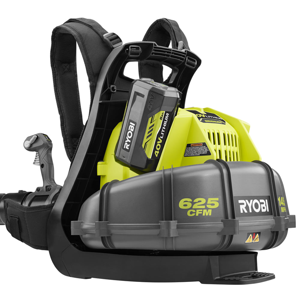 40V Brushless 625 CFM WHISPER SERIES Backpack Blower Kit - RY40440