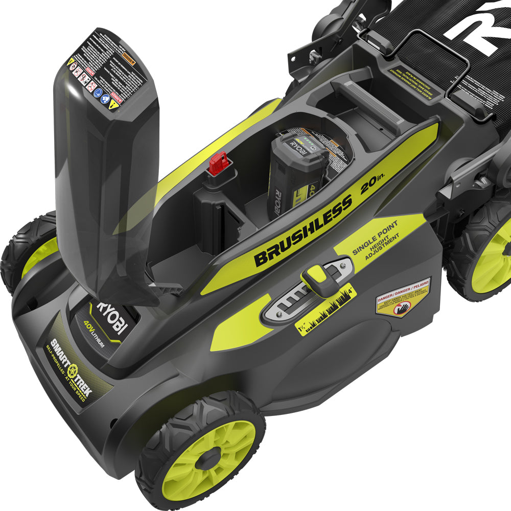 40V 20" BRUSHLESS SMART TREK Self-Propelled Mower WITH 6AH BATTERY & CHARGER - RY40LM30