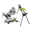 12" Sliding Miter Saw with LED and Miter Saw Stand with Tool-Less Height Adjustment - TSS121-RMS10G