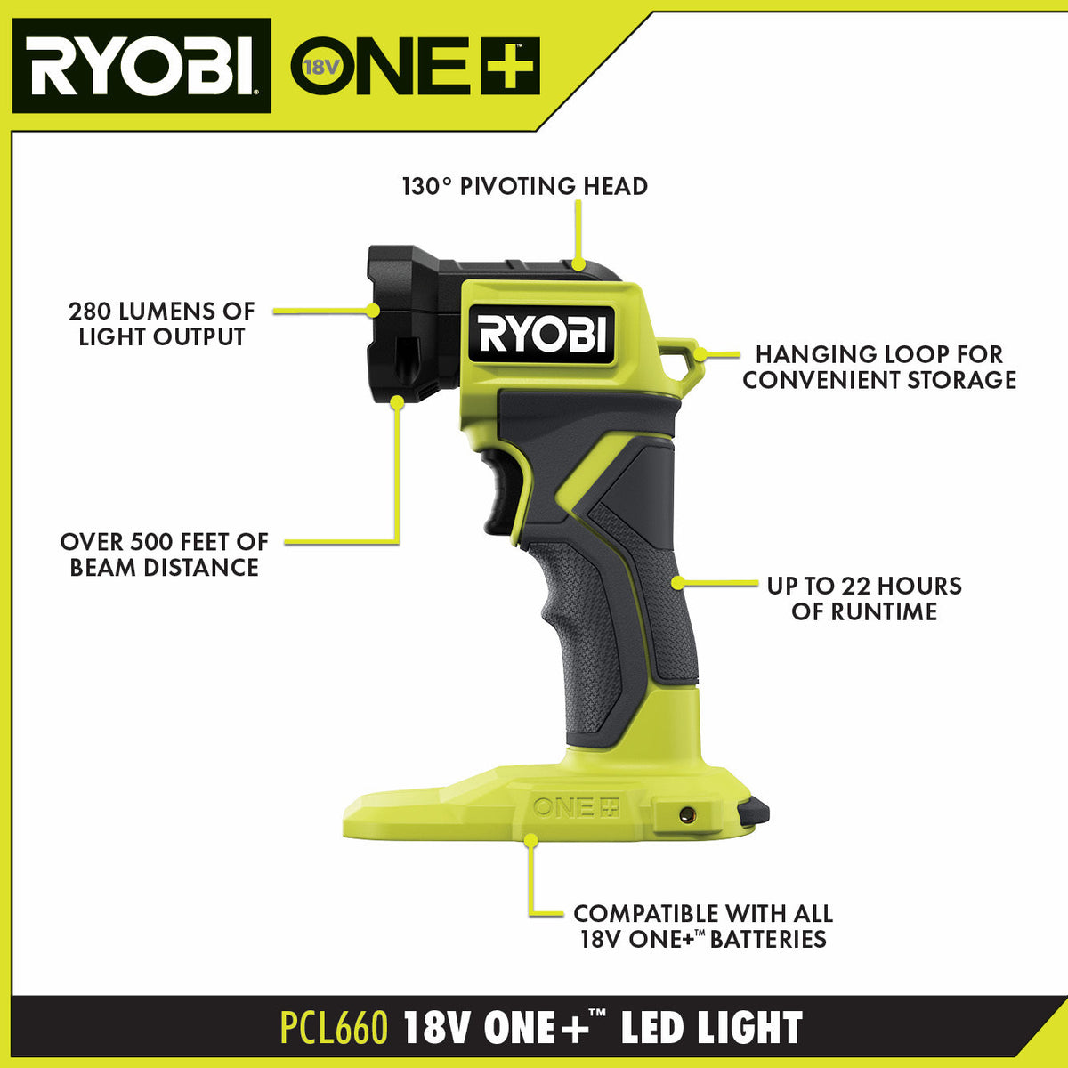 18V ONE+ LED Light - PCL660B