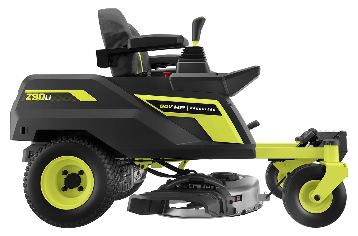 80V HP Brushless 30" Lithium Electric Zero Turn Riding Mower Kit - RYRM8010