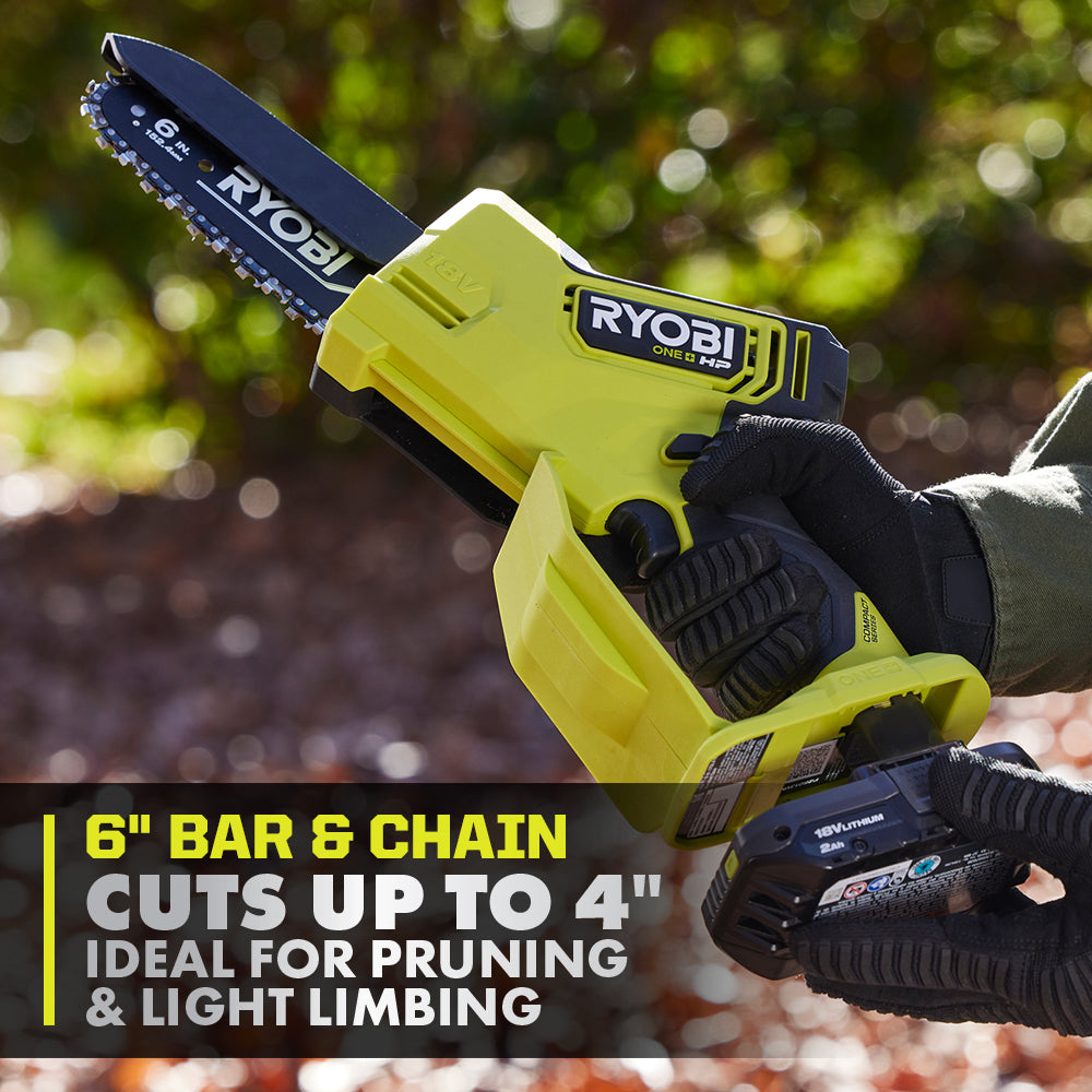 18V ONE+ HP 6" Compact Brushless Pruning Chainsaw - P25013BTLVNM