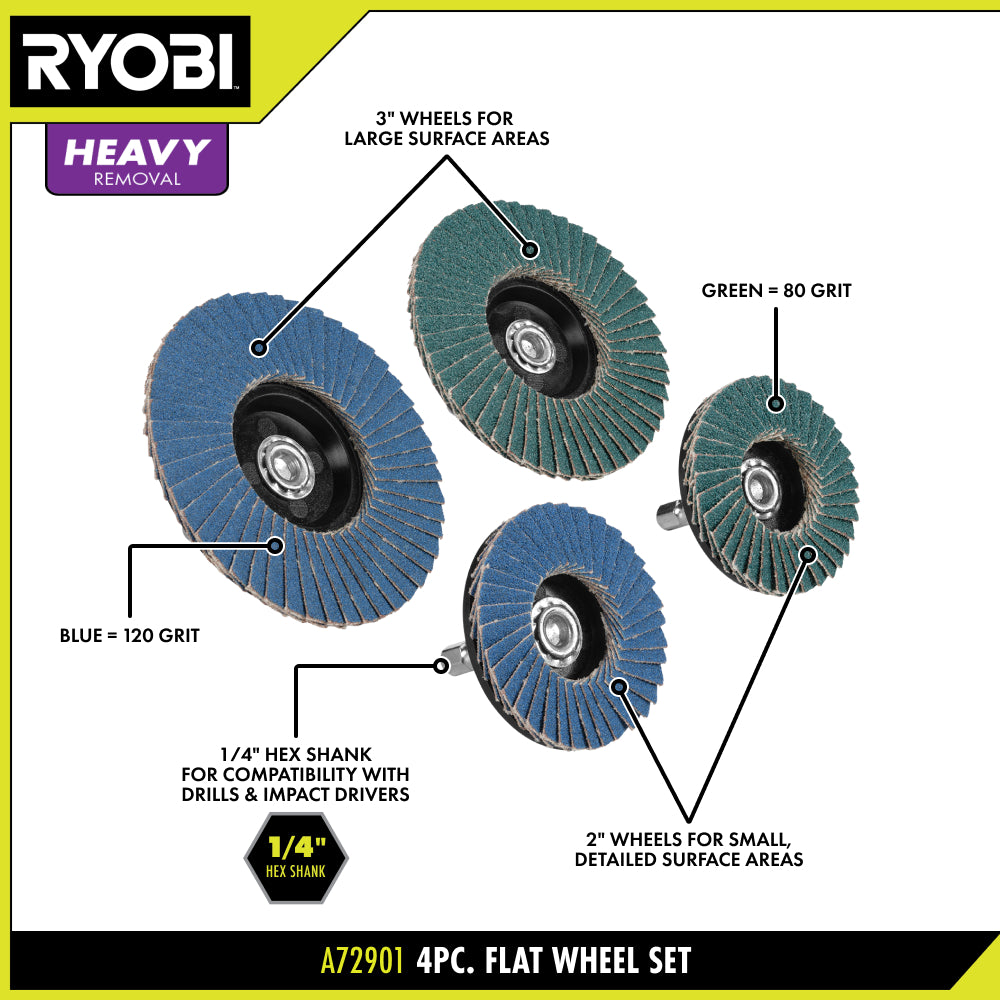 4 PC. Flap Wheel Set - A72901
